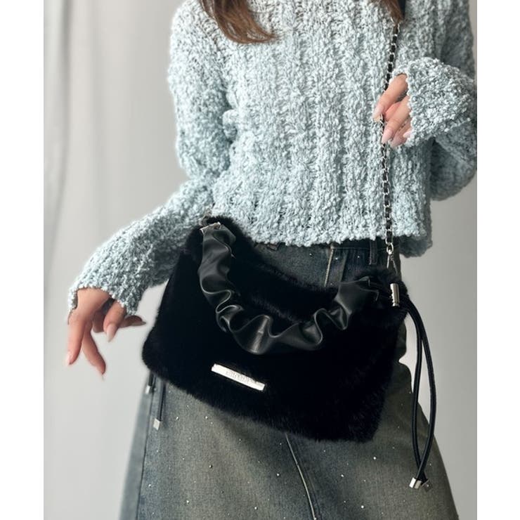 ふんわり華やぎのアイテム。ロゴプレート使いボリュームファーバッグ | Classical Elf  | 詳細画像17 