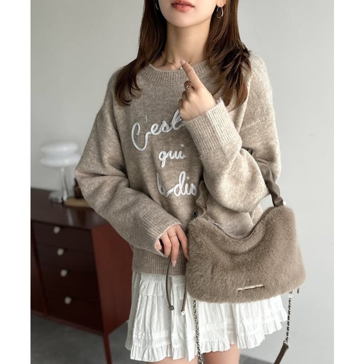 ふんわり華やぎのアイテム。ロゴプレート使いボリュームファーバッグ | Classical Elf  | 詳細画像26 