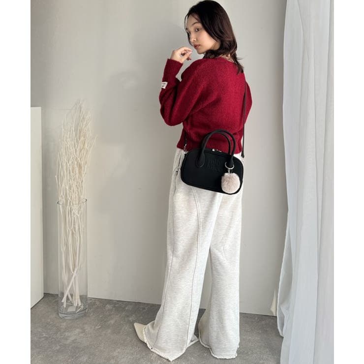 甘い見た目で実力派♪エンボスロゴスウェードライクミニボストンバッグ | Classical Elf  | 詳細画像15 