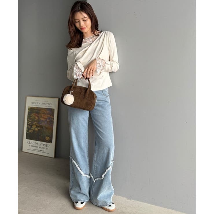 甘い見た目で実力派♪エンボスロゴスウェードライクミニボストンバッグ | Classical Elf  | 詳細画像20 