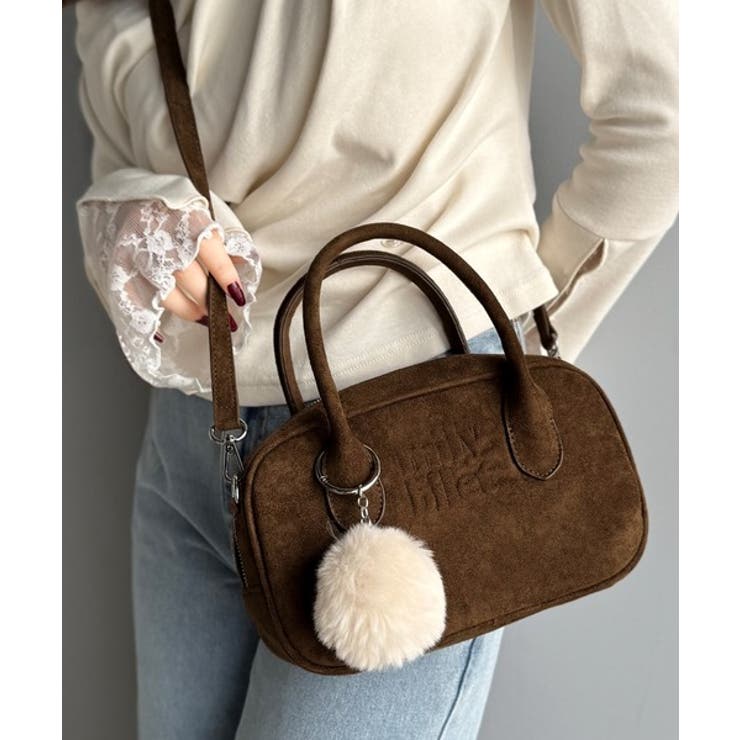 甘い見た目で実力派♪エンボスロゴスウェードライクミニボストンバッグ | Classical Elf  | 詳細画像21 