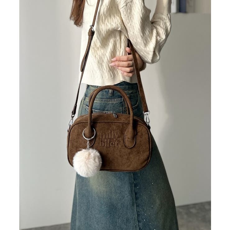 甘い見た目で実力派♪エンボスロゴスウェードライクミニボストンバッグ | Classical Elf  | 詳細画像27 