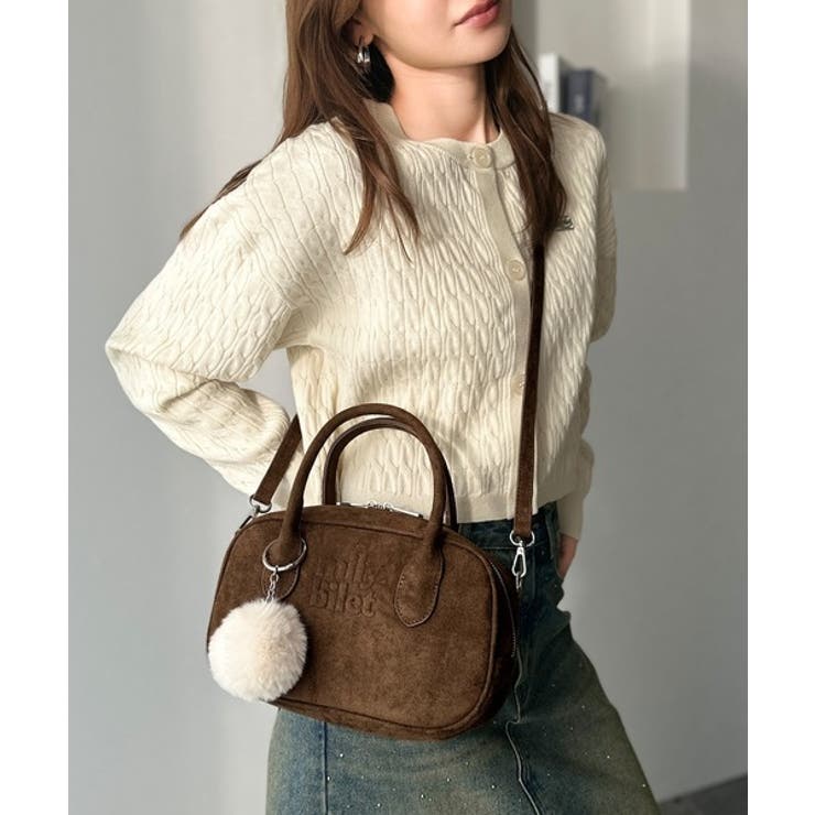 甘い見た目で実力派♪エンボスロゴスウェードライクミニボストンバッグ | Classical Elf  | 詳細画像29 