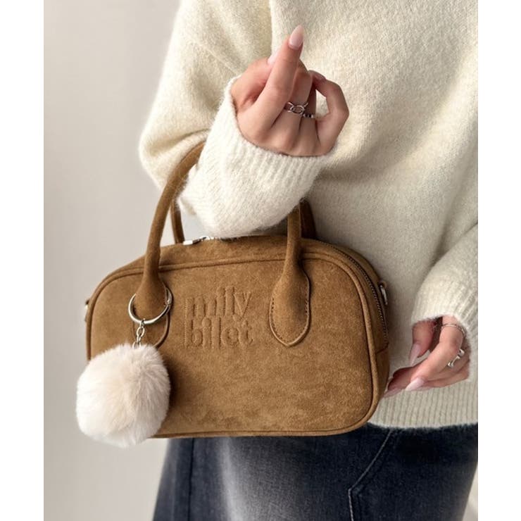 甘い見た目で実力派♪エンボスロゴスウェードライクミニボストンバッグ | Classical Elf  | 詳細画像33 