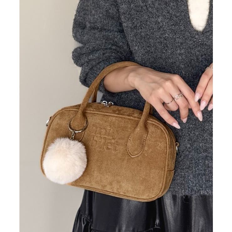 甘い見た目で実力派♪エンボスロゴスウェードライクミニボストンバッグ | Classical Elf  | 詳細画像40 