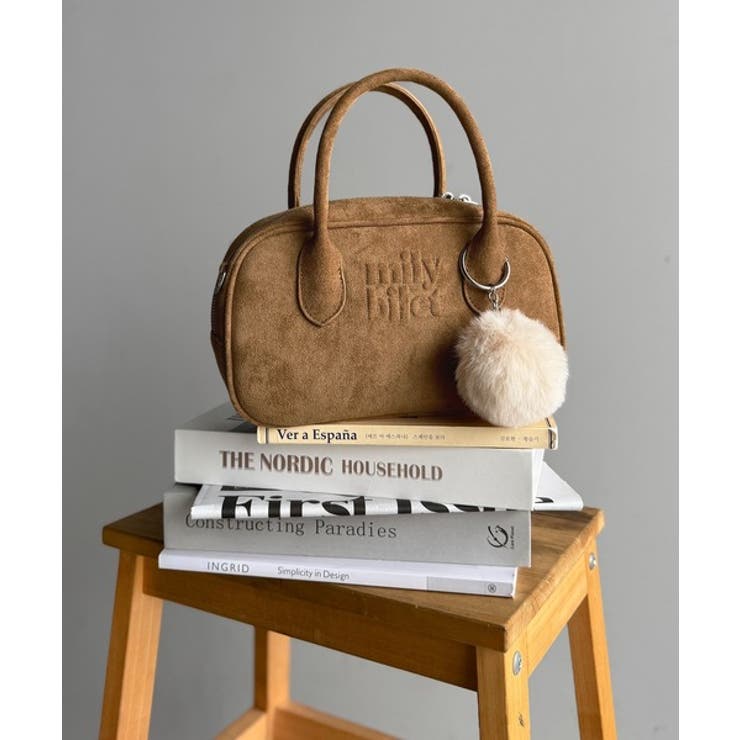 甘い見た目で実力派♪エンボスロゴスウェードライクミニボストンバッグ | Classical Elf  | 詳細画像44 