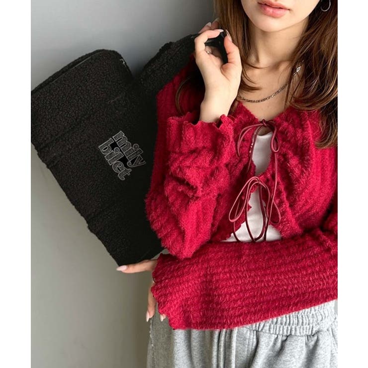 【mily bilet】ふわもこ感がたまらない主役バッグ♪ロゴ刺繍ボアボストンバ… | Classical Elf  | 詳細画像7 