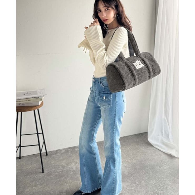 【mily bilet】ふわもこ感がたまらない主役バッグ♪ロゴ刺繍ボアボストンバ… | Classical Elf  | 詳細画像9 