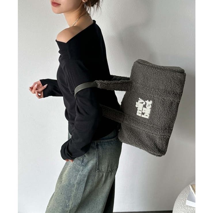 【mily bilet】ふわもこ感がたまらない主役バッグ♪ロゴ刺繍ボアボストンバ… | Classical Elf  | 詳細画像14 