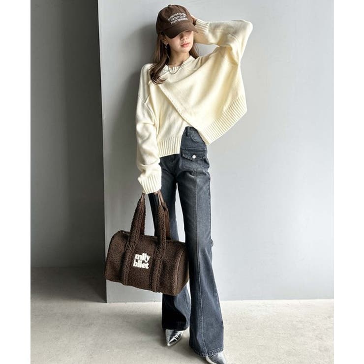 【mily bilet】ふわもこ感がたまらない主役バッグ♪ロゴ刺繍ボアボストンバ… | Classical Elf  | 詳細画像16 