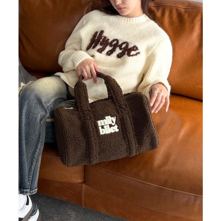 【mily bilet】ふわもこ感がたまらない主役バッグ♪ロゴ刺繍ボアボストンバ… | Classical Elf  | 詳細画像21 