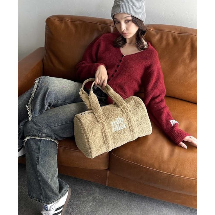 【mily bilet】ふわもこ感がたまらない主役バッグ♪ロゴ刺繍ボアボストンバ… | Classical Elf  | 詳細画像25 