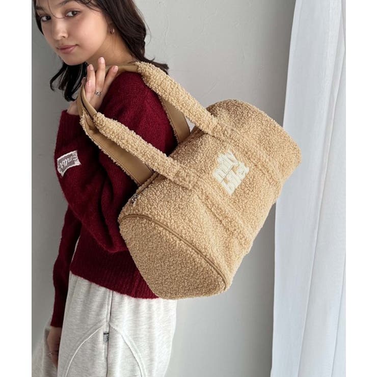 【mily bilet】ふわもこ感がたまらない主役バッグ♪ロゴ刺繍ボアボストンバ… | Classical Elf  | 詳細画像27 