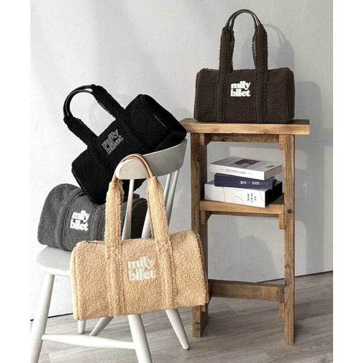 【mily bilet】ふわもこ感がたまらない主役バッグ♪ロゴ刺繍ボアボストンバ… | Classical Elf  | 詳細画像30 