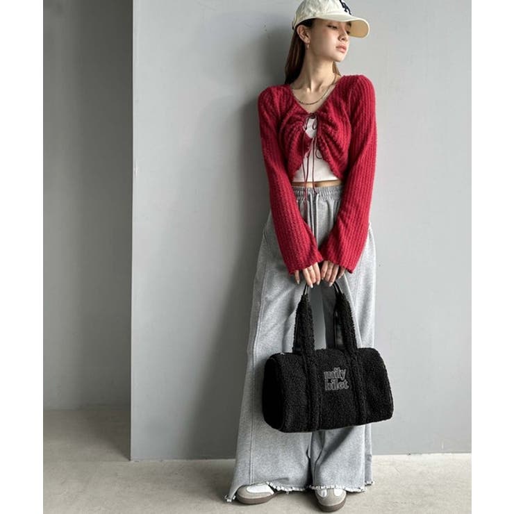 【mily bilet】ふわもこ感がたまらない主役バッグ♪ロゴ刺繍ボアボストンバ… | Classical Elf  | 詳細画像2 