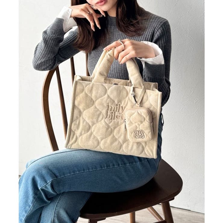 ベージュ | 【mily bilet】ふわふわもちもちの質感が魅力のスウェードライクキルティン… | Classical Elf 