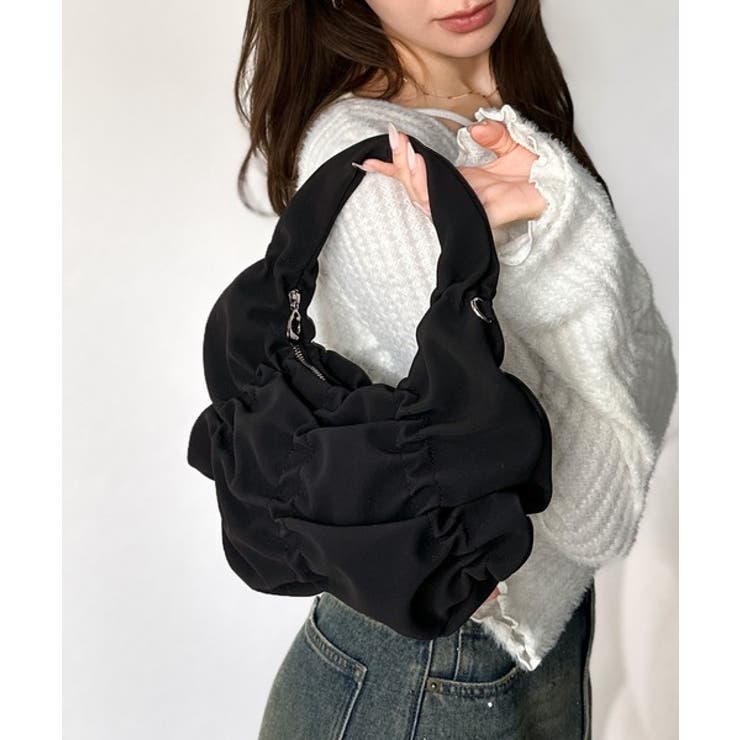 2way仕様で、コーデ自在。スウェード風ギャザーデザインハンドバッグ | Classical Elf  | 詳細画像10 