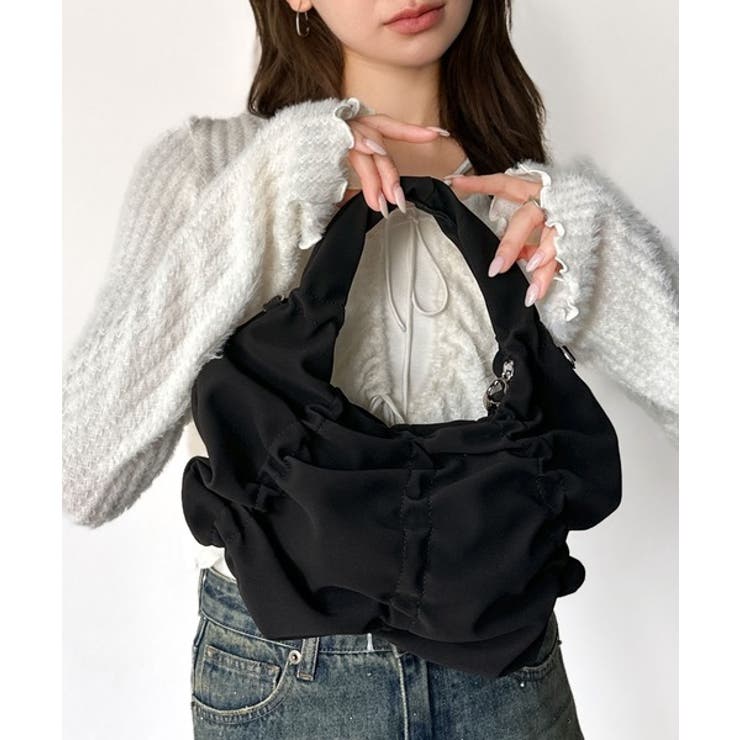 2way仕様で、コーデ自在。スウェード風ギャザーデザインハンドバッグ | Classical Elf  | 詳細画像11 