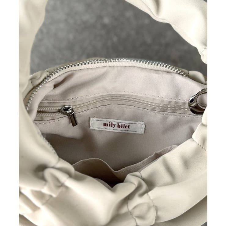 2way仕様で、コーデ自在。スウェード風ギャザーデザインハンドバッグ | Classical Elf  | 詳細画像24 