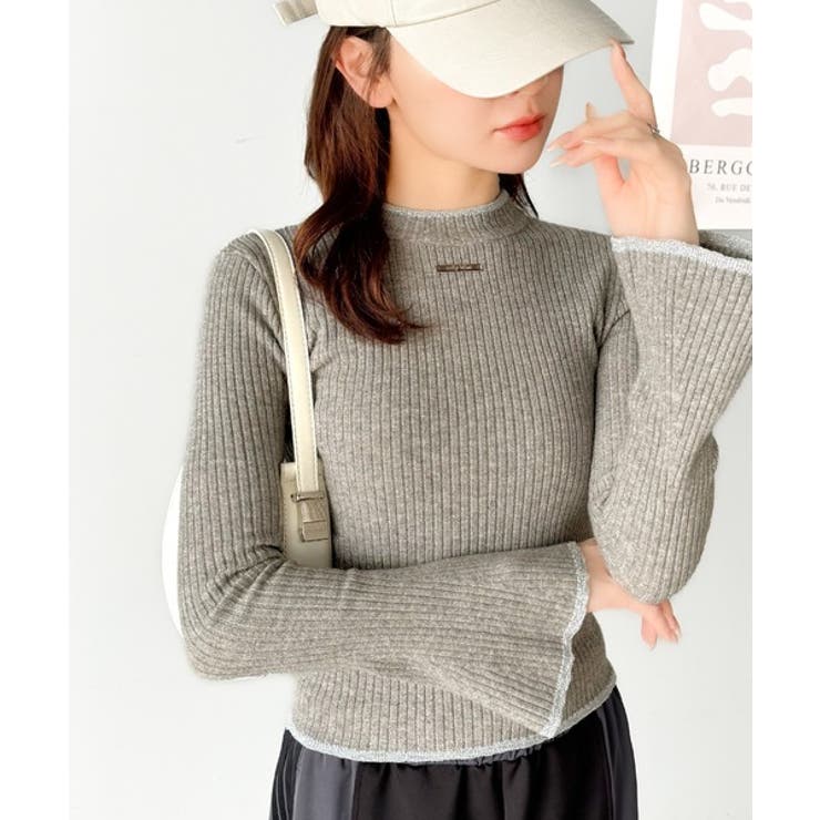 【mily bilet】きらめきと上品さ溢れる。ラメ入りリブプチハイ袖フレアニッ… | Classical Elf  | 詳細画像20 