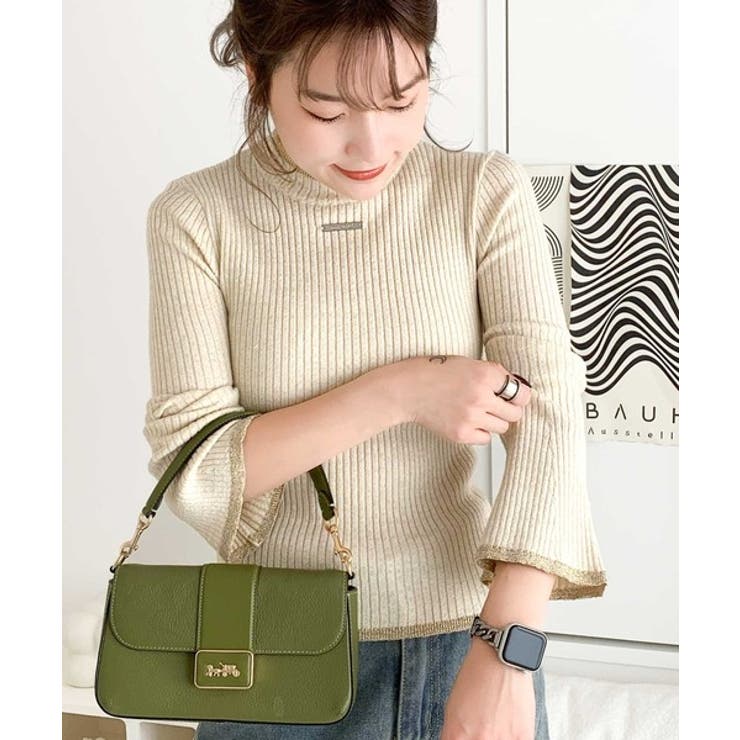 【mily bilet】きらめきと上品さ溢れる。ラメ入りリブプチハイ袖フレアニッ… | Classical Elf  | 詳細画像4 