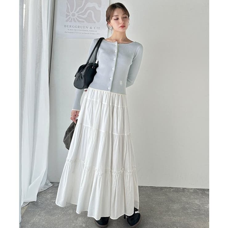 【mily bilet】女性らしさ漂う。裾配色ロゴ刺繍コンパクトニットカーディガ… | Classical Elf  | 詳細画像21 