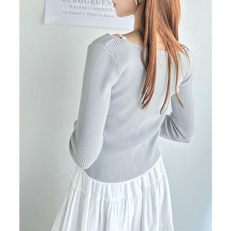 【mily bilet】女性らしさ漂う。裾配色ロゴ刺繍コンパクトニットカーディガ… | Classical Elf  | 詳細画像22 