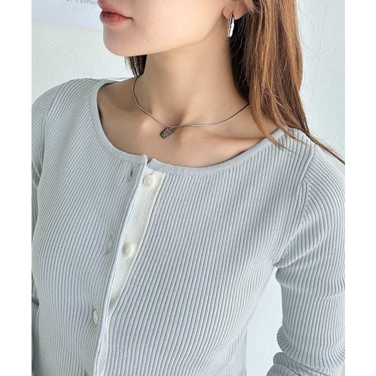 【mily bilet】女性らしさ漂う。裾配色ロゴ刺繍コンパクトニットカーディガ… | Classical Elf  | 詳細画像32 