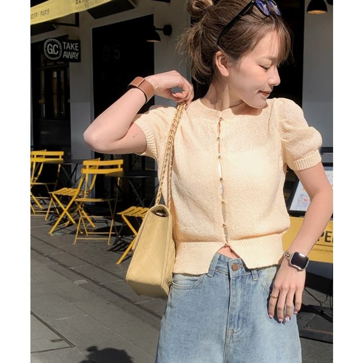 着回し力無限大。パフスリーブ2WAYサマーニットカーディガン | Classical Elf  | 詳細画像6 