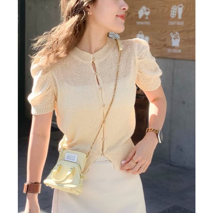 着回し力無限大。パフスリーブ2WAYサマーニットカーディガン | Classical Elf  | 詳細画像10 