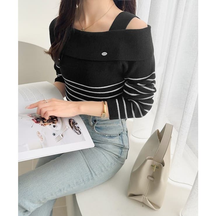 【mily bilet】抜け感たっぷり大人の肌見せ。ワンオフショルアクセントボタ… | Classical Elf  | 詳細画像8 