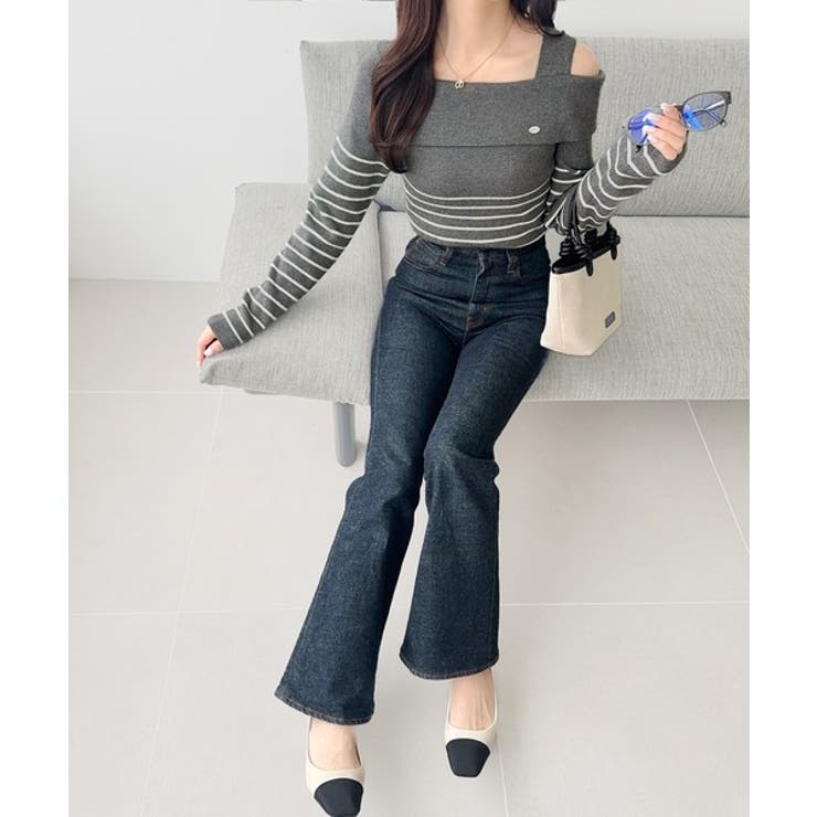 【mily bilet】抜け感たっぷり大人の肌見せ。ワンオフショルアクセントボタ… | Classical Elf  | 詳細画像13 