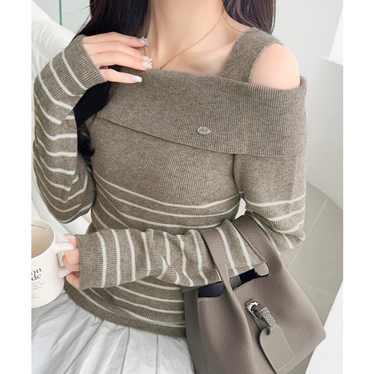 【mily bilet】抜け感たっぷり大人の肌見せ。ワンオフショルアクセントボタ… | Classical Elf  | 詳細画像17 