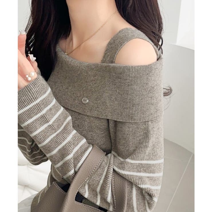 【mily bilet】抜け感たっぷり大人の肌見せ。ワンオフショルアクセントボタ… | Classical Elf  | 詳細画像19 