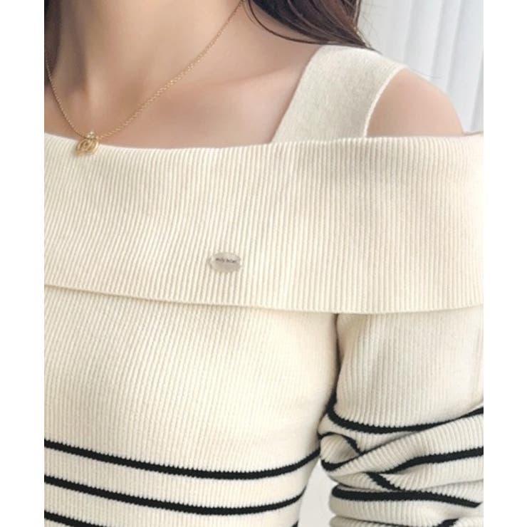 【mily bilet】抜け感たっぷり大人の肌見せ。ワンオフショルアクセントボタ… | Classical Elf  | 詳細画像22 