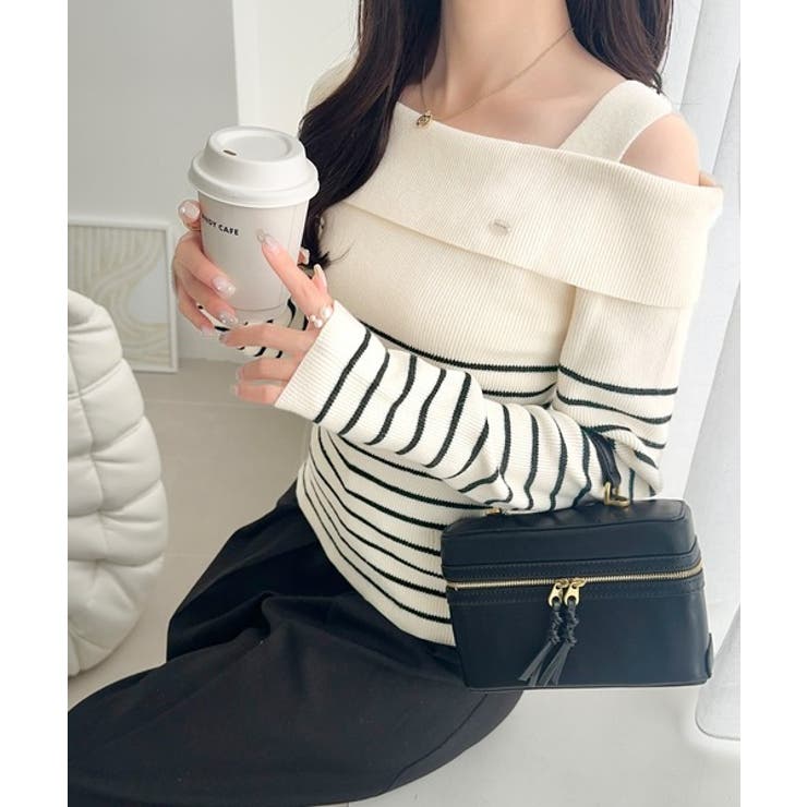 【mily bilet】抜け感たっぷり大人の肌見せ。ワンオフショルアクセントボタ… | Classical Elf  | 詳細画像4 