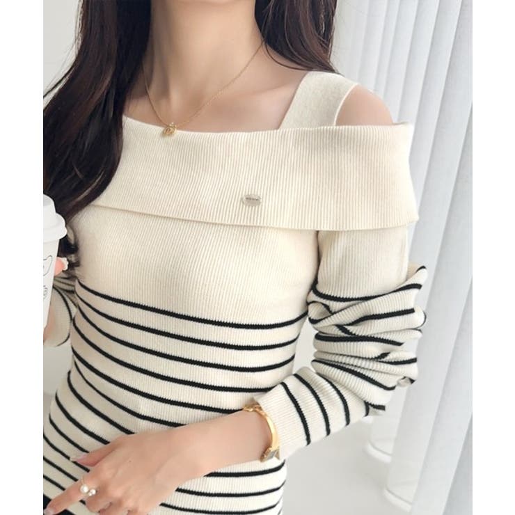 【mily bilet】抜け感たっぷり大人の肌見せ。ワンオフショルアクセントボタ… | Classical Elf  | 詳細画像5 