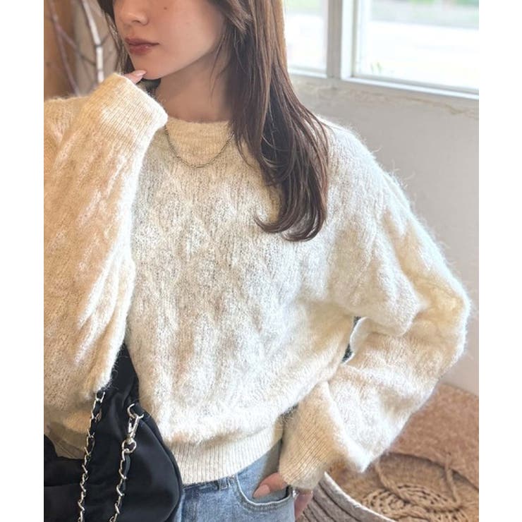 アイボリー | 【mily bilet】ふんわり立体感で冬コーデを格上げ◎プレート使いポコポコミ… | Classical Elf 