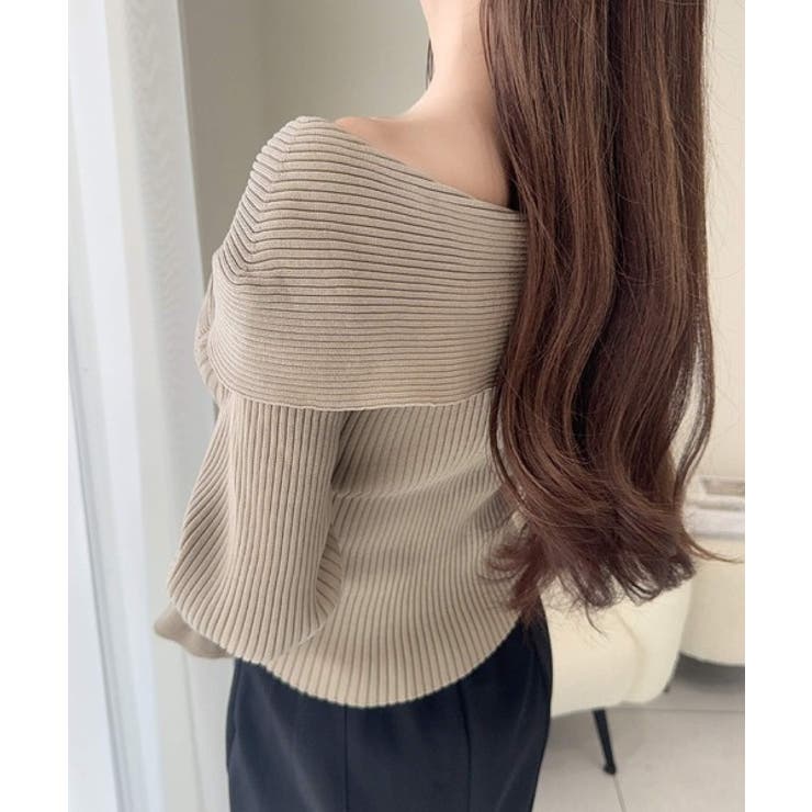 【mily bilet】デコルテ美人を叶える一着♪ツイストオフショル２WAYリブ… | Classical Elf  | 詳細画像19 