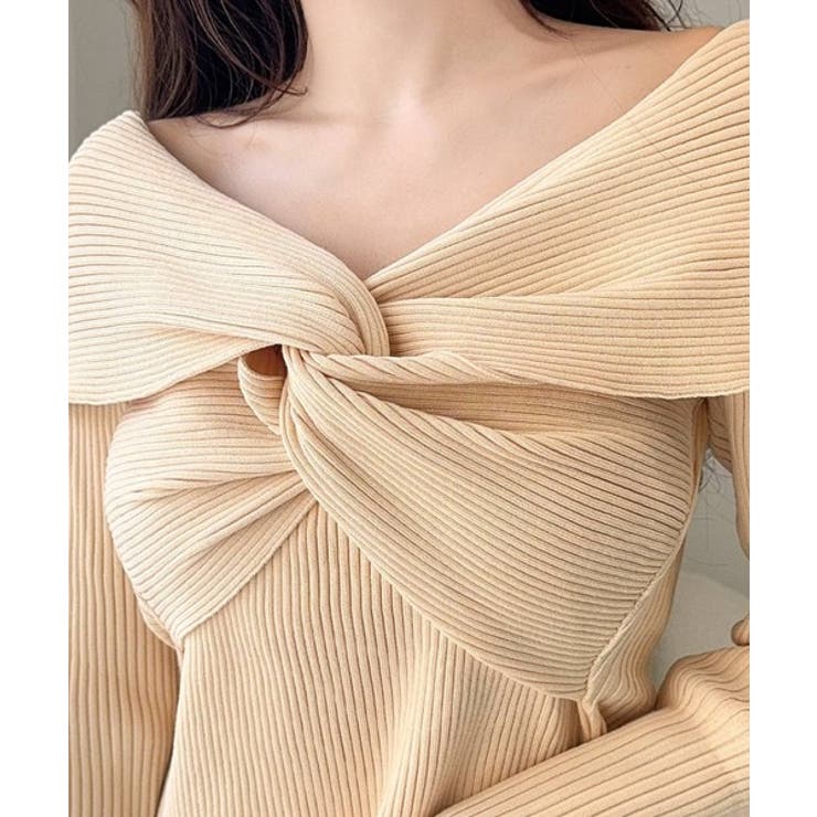 【mily bilet】デコルテ美人を叶える一着♪ツイストオフショル２WAYリブ… | Classical Elf  | 詳細画像27 