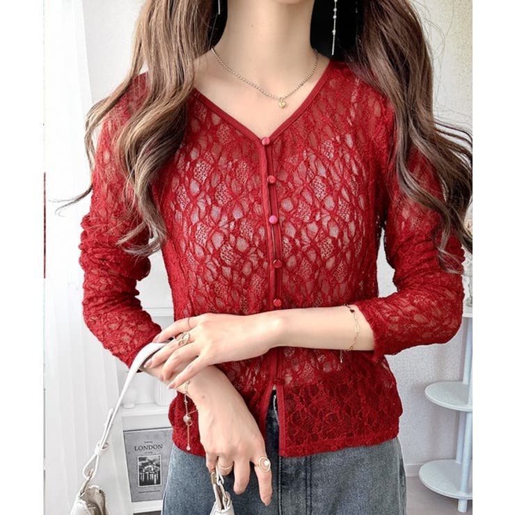 【mily bilet】華奢見えレースで大人の甘さを。クリアボタンシアーレースカ… | Classical Elf  | 詳細画像15 