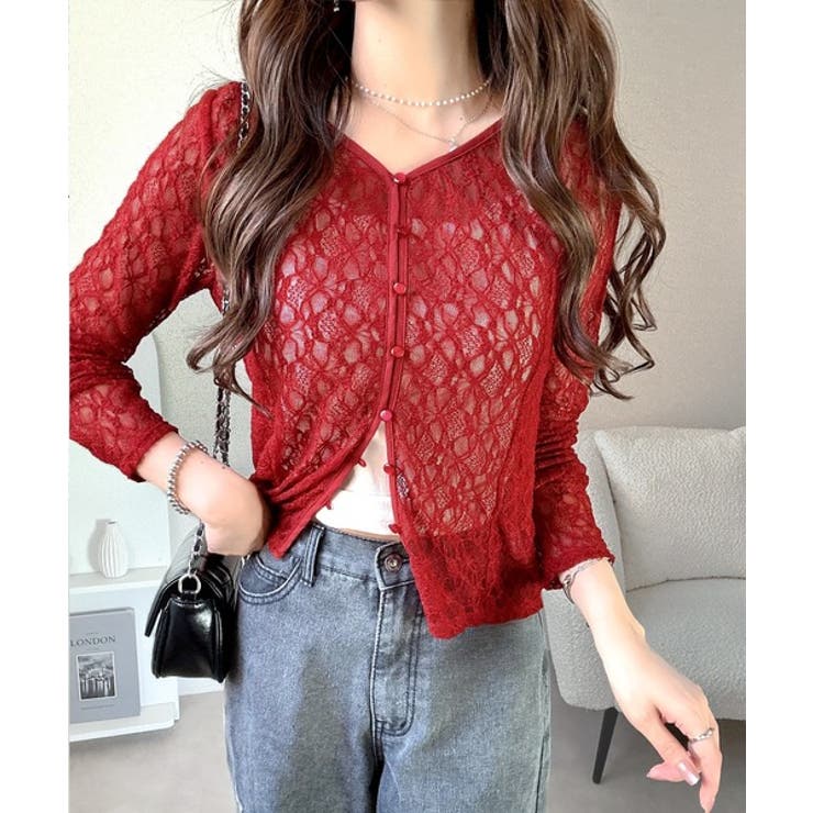 【mily bilet】華奢見えレースで大人の甘さを。クリアボタンシアーレースカ… | Classical Elf  | 詳細画像16 