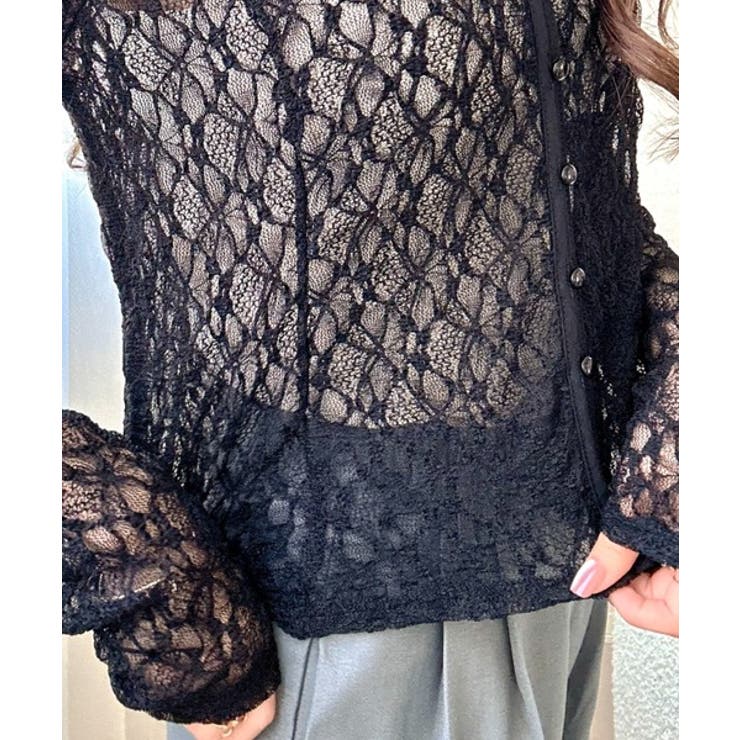 【mily bilet】華奢見えレースで大人の甘さを。クリアボタンシアーレースカ… | Classical Elf  | 詳細画像23 