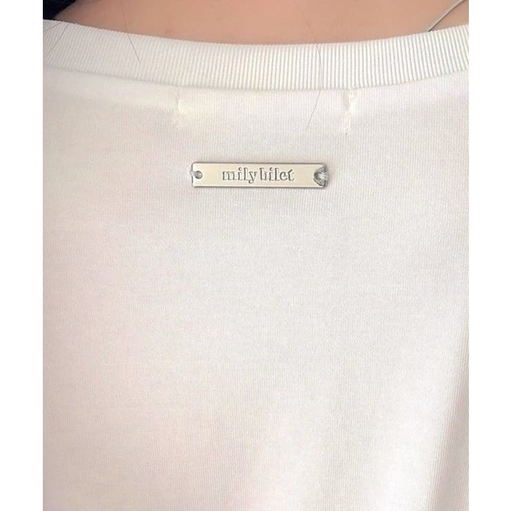 【mily bilet】一枚でサマになる。 フロントリボン布帛コンビ半袖Tシャツ | Classical Elf  | 詳細画像35 