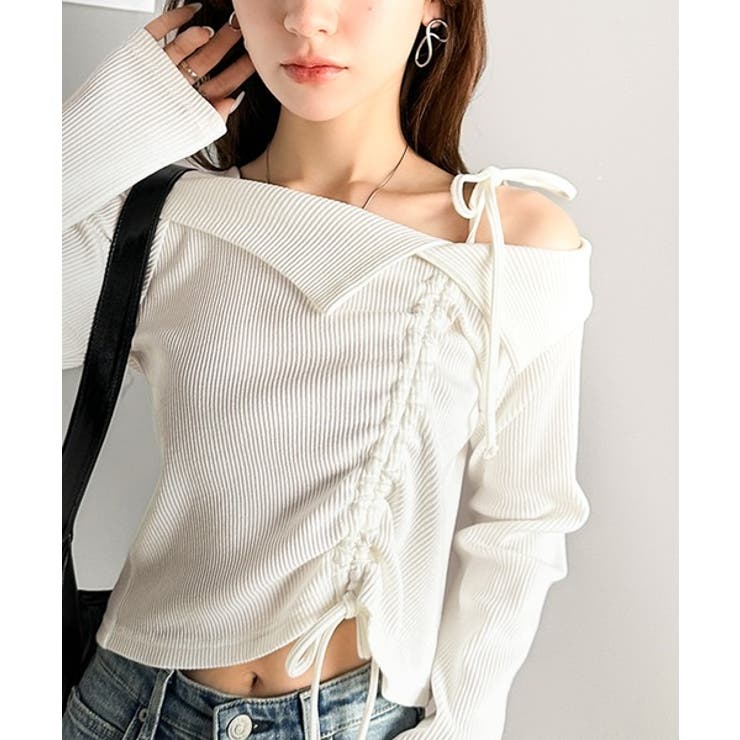 アイボリー | 【mily bilet】エレガントな大人カジュアル。マルチウェイオフショル肩リボ… | Classical Elf 