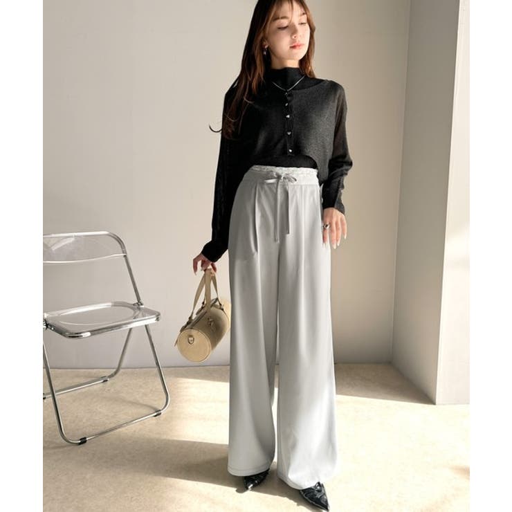 【mily bilet】新感覚デザイン。レース使いダブルウエストワイドスラックス… | Classical Elf  | 詳細画像16 