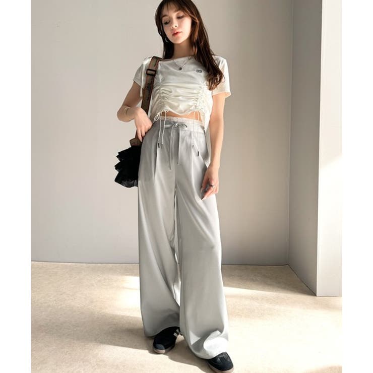 【mily bilet】新感覚デザイン。レース使いダブルウエストワイドスラックス… | Classical Elf  | 詳細画像20 