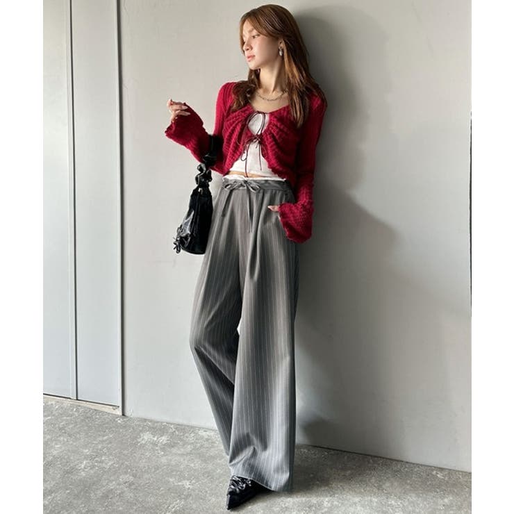 【mily bilet】新感覚デザイン。レース使いダブルウエストワイドスラックス… | Classical Elf  | 詳細画像23 