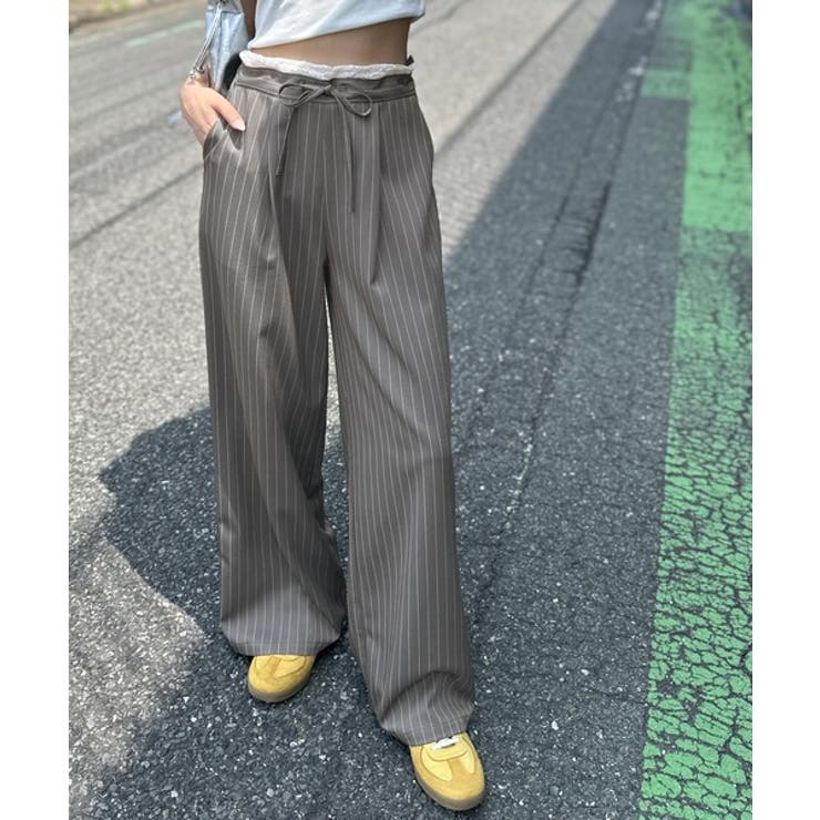 【mily bilet】新感覚デザイン。レース使いダブルウエストワイドスラックス… | Classical Elf  | 詳細画像26 