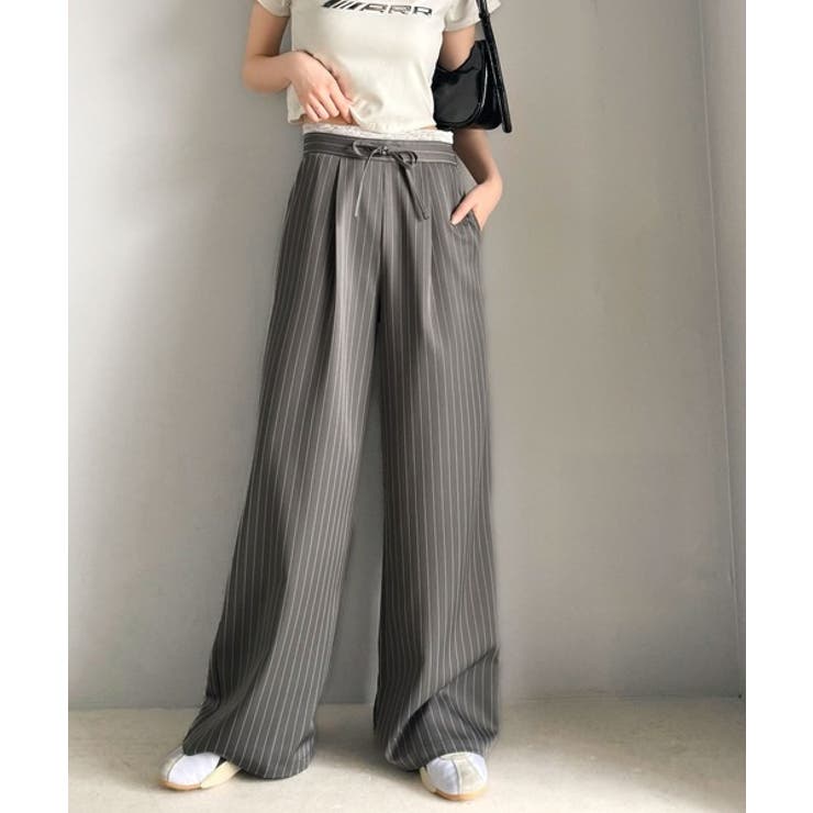 【mily bilet】新感覚デザイン。レース使いダブルウエストワイドスラックス… | Classical Elf  | 詳細画像28 